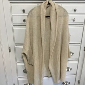 Subtle Luxury 100% Cocoon Shawl Cashmere Lightweight Oversize Cardigan S/M